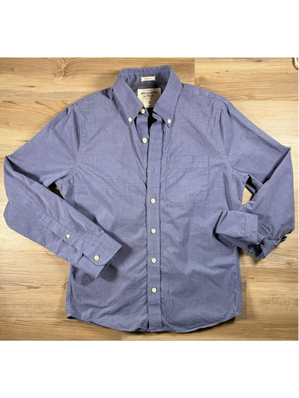 '00s Men's Abercrombie & Fitch Casual Button Down Shirt Blue Size S